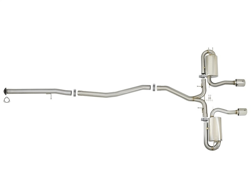 aFe Takeda 3-inch 304 Stainless Steel Cat-Back Exhaust System with Polished Tips for Honda Civic Si Sedan 2017-2020
