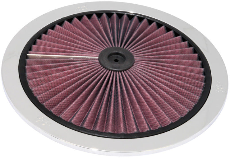 K&N Engineering X-Stream Air Flow Top Filter 14-inch OD Chrome - Part Number KNn66-1401XP