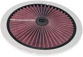 K&N Engineering X-Stream Air Flow Top Filter 14-inch OD Chrome - Part Number KNn66-1401XP