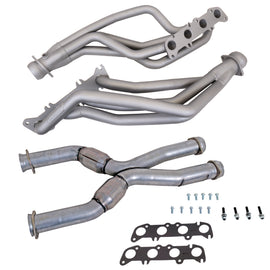 BBK Performance 86-04 Ford Mustang Coyote Swap 1-3/4 inch Long Tube Headers with High Flow Catted X-Pipe (Titanium Ceramic Coating)