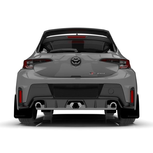Rally Armor 23-25 Toyota GR Corolla Black UR Mud Flap with White Logo – Durable Polyurethane Mud Flaps for All-Weather Protection