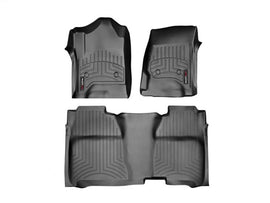 WeatherTech FloorLiner DigitalFit for 2014 GMC Sierra 1500, 2500 HD, 3500 HD * Front and Rear, Black (Part #wet446071-445422)