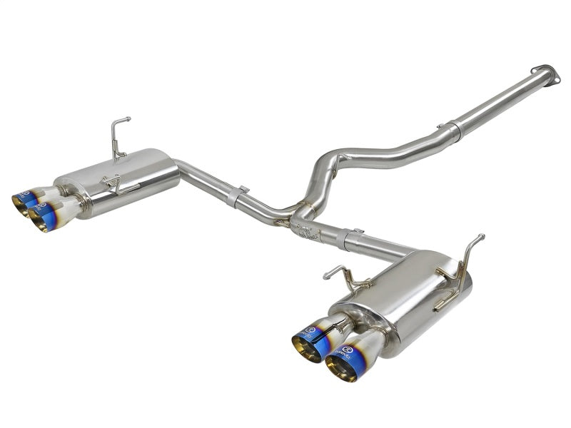 aFe Takeda 3-Inch Stainless Steel Cat-Back Exhaust System with Blue Flame Tips for Subaru WRX and STI (2015-2020)