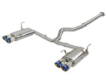 Load image into Gallery viewer, aFe Takeda 3-Inch Stainless Steel Cat-Back Exhaust System with Blue Flame Tips for Subaru WRX and STI (2015-2020)