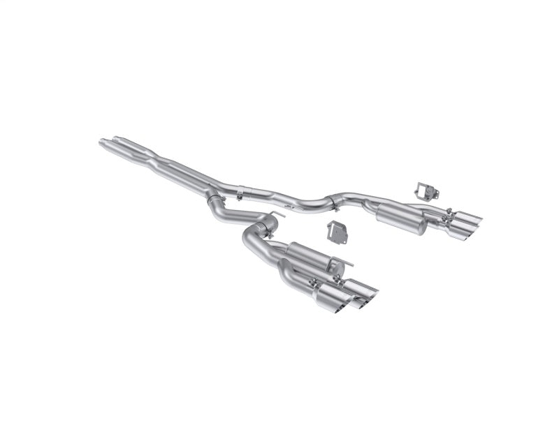 MBRP Armor Lite Series 2024+ Ford Mustang 5.0L Aluminum Steel 3 Inch Cat-Back Dual Split Exhaust with Quad Tips (Valve Delete)