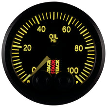 Load image into Gallery viewer, AutoMeter Stack Instruments Pro Control 52mm Oil Pressure Gauge - Black (0-100 PSI, 1/8in NPTF Male)