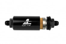 Load image into Gallery viewer, Aeromotive In-Line Fuel Filter - AN-08 Male, 10 Micron Fabric Element, Bright Dip Black Finish