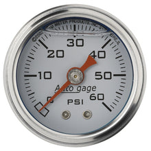 Load image into Gallery viewer, AutoMeter AutoGage 1.5-Inch Liquid Filled Mechanical Fuel Pressure Gauge - White