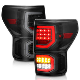 ANZO 2007-2013 Toyota Tundra LED Tail Light Assembly with Smoke Lens and Black Housing