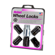 Load image into Gallery viewer, McGard M14 x 1.5 Cone Seat Wheel Lock Nut Set – Black, 5 Pieces with Matching Key for Jeep Wrangler