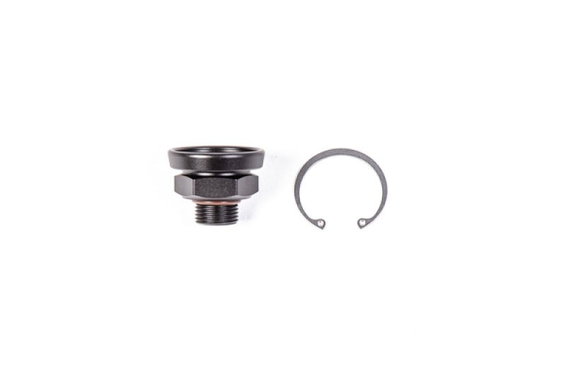 Radium Engineering Nissan VQ FPD Adapter (8AN ORB / 27mm Bore) - Precision CNC Machined Aluminum with Black Anodized Finish