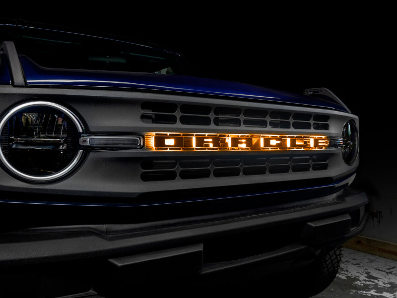 ORACLE Lighting Universal Illuminated LED Letter Badges – Matte White Finish, Build-Your-Own Glowing Vehicle Badge