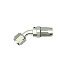 Load image into Gallery viewer, DeatschWerks 8AN Female Swivel 45-Degree Hose End CPE - Anodized Titanium Fitting for Automotive Fuel Systems