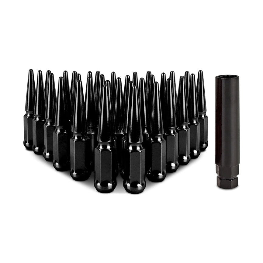 Mishimoto Steel Spiked Lug Nuts M14 x 1.5, 32-Piece Set in Black