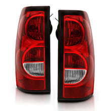 Load image into Gallery viewer, ANZO 2004-2007 Chevy Silverado Tail Light Assembly with Red/Clear Lens and Black Trim