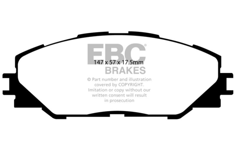 EBC Greenstuff 6000 Series Front Brake Pads for Toyota RAV4 (2007-2012) * Heavy Duty Offroad Performance
