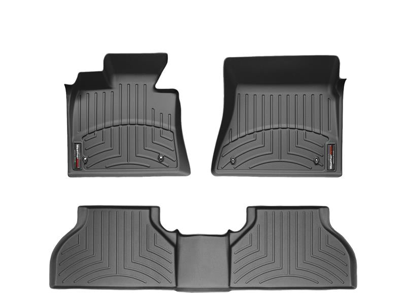 WeatherTech FloorLiner DigitalFit Black Front and Rear Floor Mats WET44533-1-2 for Toyota Land Cruiser and Lexus LX450