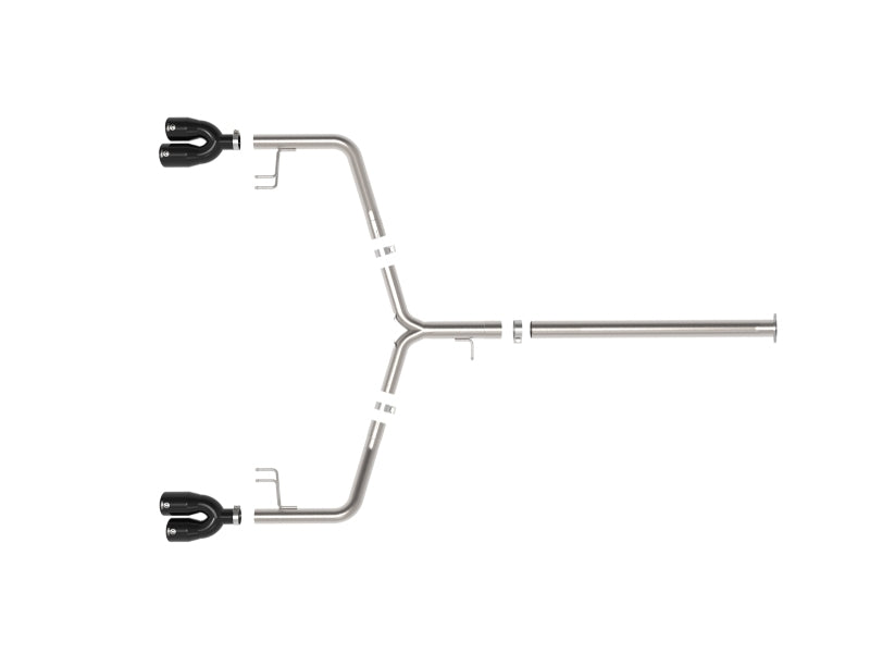 aFe Takeda 3 Inch to 2.5 Inch Stainless Steel Axle-Back Exhaust System with Black Tips for Kia K5 GT 2021-2024