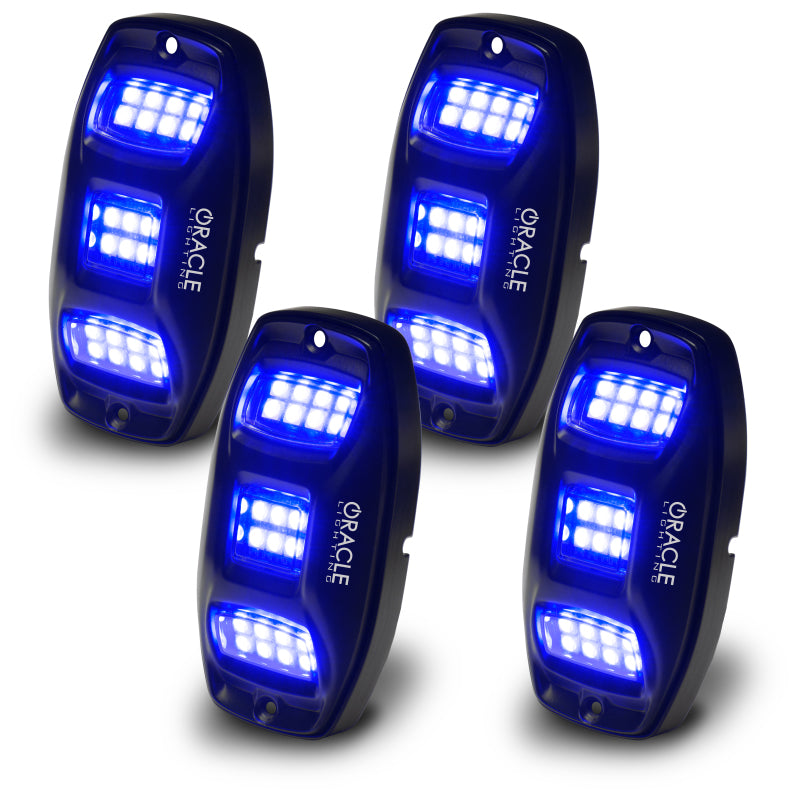 ORACLE Lighting RGB+W Underbody Wheel Well Rock Light Kit – 4 Pieces with Bluetooth & Wireless Remote Control