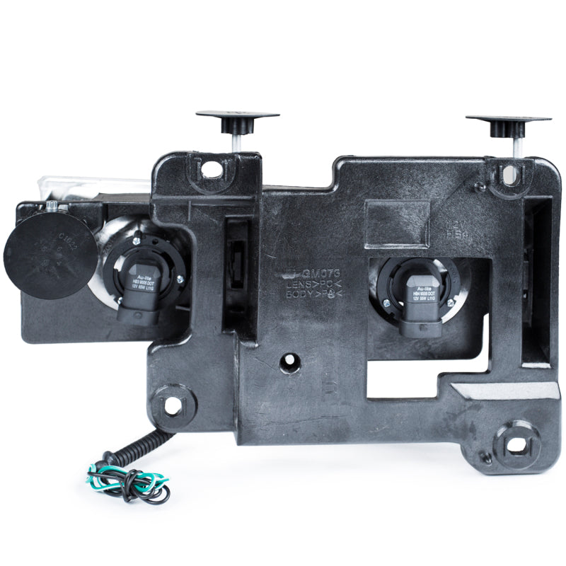 ANZO 1988-1998 Chevrolet C1500 Crystal Headlights with Chrome Housing and Low Brow – Pair