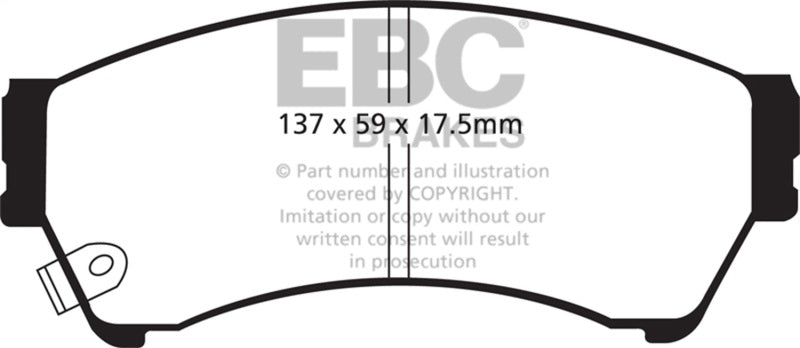 EBC Ultimax2 Front Brake Pads ebcUD1164 for 2006-2009 Ford Fusion, Mercury Milan and 2007 Lincoln MKZ