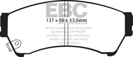 EBC Ultimax2 Front Brake Pads ebcUD1164 for 2006-2009 Ford Fusion, Mercury Milan and 2007 Lincoln MKZ
