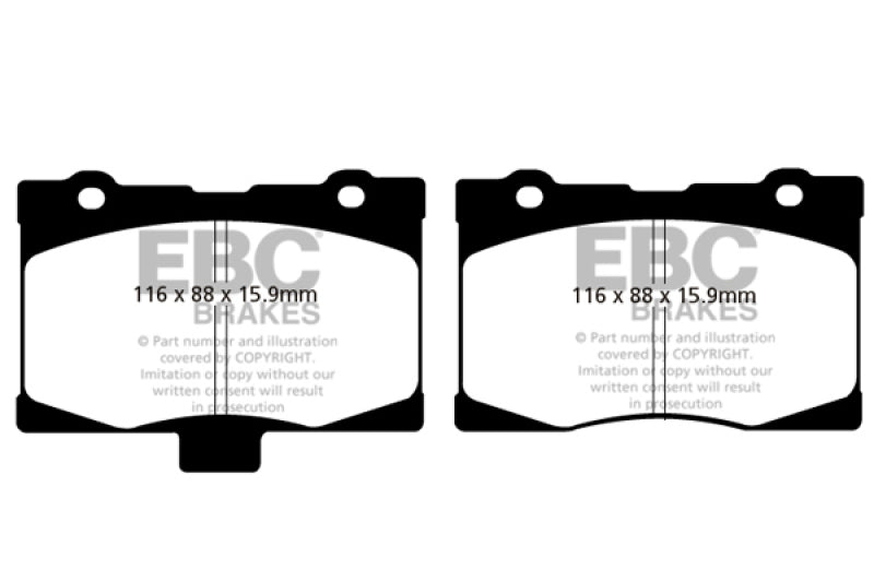 EBC Redstuff Ceramic Low Dust Front Brake Pads for Acura RL (2005-2012)