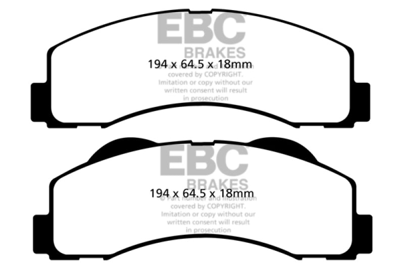 EBC Yellowstuff Front Brake Pads for Ford F-150 2011-2013 - Street and Track Performance