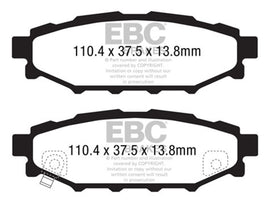 EBC DP41584R Yellowstuff Rear Brake Pads for Subaru Legacy and BRZ