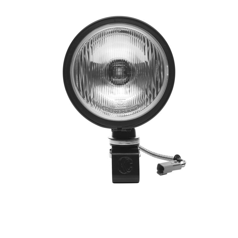 KC HiLiTES Daylighter 6-inch Halogen Spot Light with 100W Spread Beam - Black Steel Housing