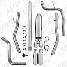 Load image into Gallery viewer, MBRP Armor Plus Series Cat Back Exhaust System for Ford F-150 2004-2008 with 2.5 Inch Diameter and Dual Split Rear Exit