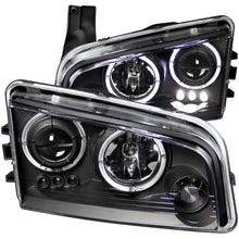 Load image into Gallery viewer, ANZO 2006-2010 Dodge Charger Projector Headlights with Halo, Black Housing, Clear Lens – Pair
