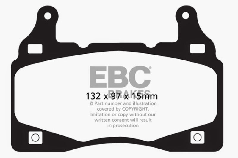 EBC Yellowstuff Front Brake Pads for 2011-2015 Chevrolet Camaro 6.2L * High-Performance Street and Track Use