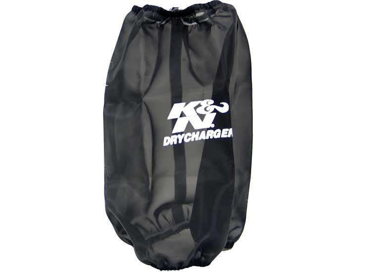 K&N Engineering Round Tapered Black Drycharger Air Filter Wrap * 6.625in Base ID / 5.25in Top ID / 9.5in Height