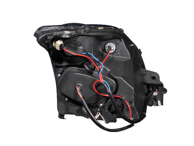 ANZO 2007-2012 Nissan Sentra Projector Headlights with Halo - Black Housing, Clear Lens Pair