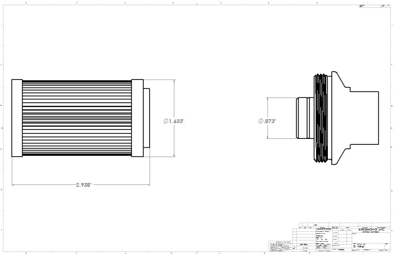 Aeromotive In-Line Fuel Filter with 10-Micron Fabric Element for High-Performance Applications