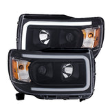 ANZO 2015+ GMC Canyon Projector Headlights with Plank Style Design, Black Housing and Amber Accents