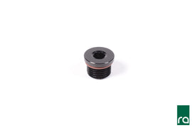Radium Engineering 2AN ORB Plug Aluminum Fitting - Black Anodized with O-Ring