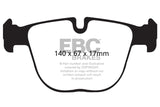 EBC Yellowstuff Rear Brake Pads for BMW X5 and X6 * High-Performance Street and Track Use