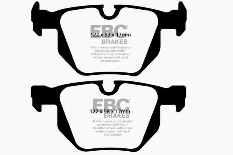 EBC Redstuff Ceramic Low Dust Rear Brake Pads for BMW X5 2006-2009
