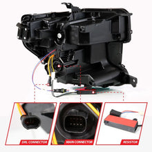 Load image into Gallery viewer, ANZO 19-21 GMC Sierra 1500 LED Projector Headlights with Switchback and Sequential Indicators – Black Housing