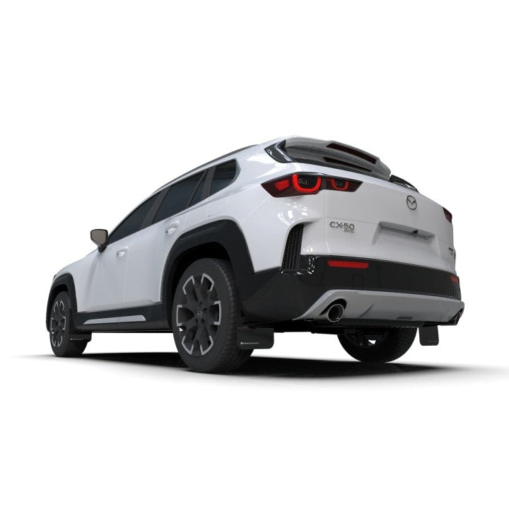 Rally Armor UR Series Black Mud Flaps with Red Logo for 2023-2024 Mazda CX-50