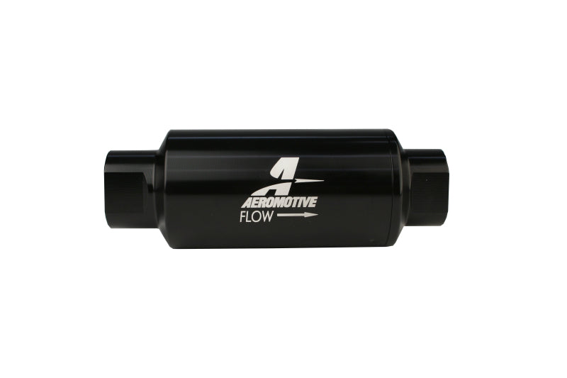 Aeromotive In-Line Fuel Filter - AN-10 - 100 Micron Stainless Steel Mesh Element, Black Anodized Finish