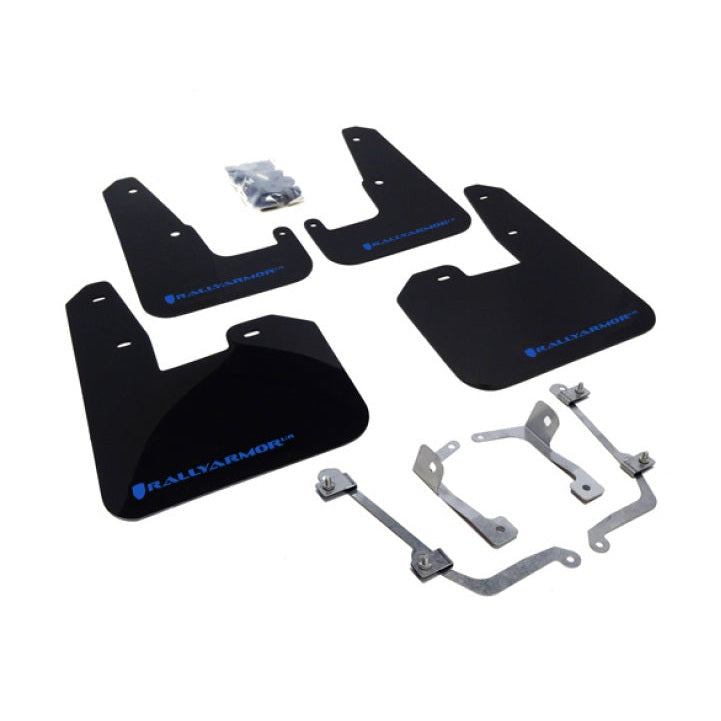 Rally Armor UR Series Black Polyurethane Mud Flaps for Subaru Impreza and WRX Hatchback