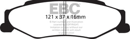EBC Bluestuff NDX Rear Brake Pads DP51160NDX for 1998-2007 Chevrolet Corvette and Cadillac XLR