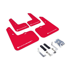 Rally Armor UR Series Mud Flap Set for Hyundai Veloster – Red with White Logo, Part Number RALMF24-UR-RD/WH
