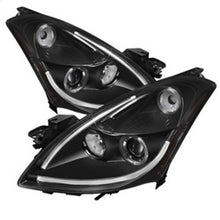 Load image into Gallery viewer, Spyder Nissan Altima 4-Door 2010-2012 Projector Headlights with LED Halo and Light Tube DRL - Black (Part #PRO-YD-NA104D-LTDRL-BK)