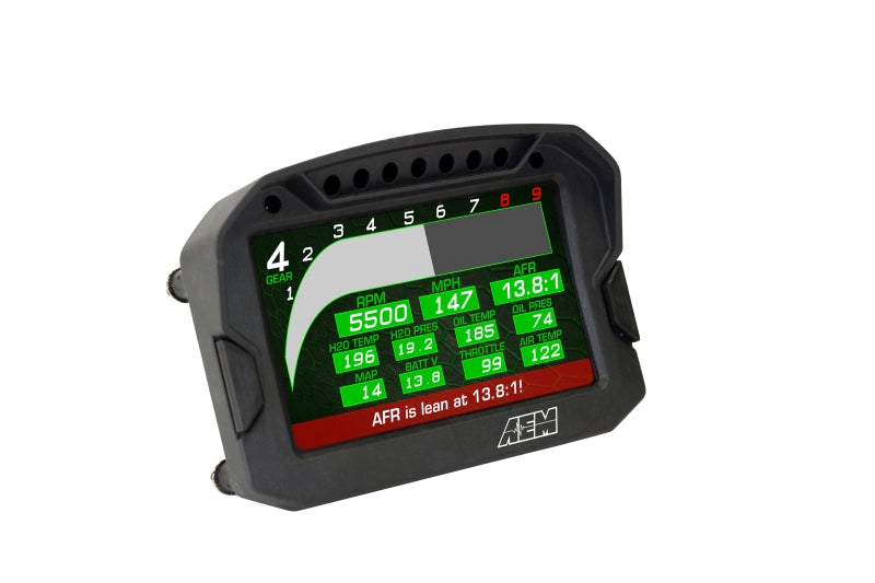 AEM CD-5 Carbon Digital Dash Display with Full-Color Screen and Programmable Shift Lights