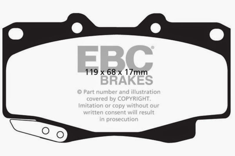 EBC Yellowstuff Front Brake Pads for Toyota Tacoma 1999-2004 * High-Performance Street & Track Use
