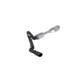 MBRP Armor BLK Series Cat Back Exhaust System for Chevrolet Silverado 1500 and GMC Sierra 1500 (2019-2021) – Black Coated Aluminum Steel, Single Side Exit with 4-Inch Tip